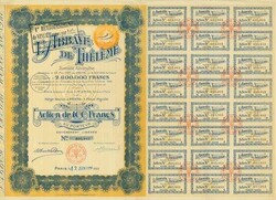 L’Abbaye de Thélème Société Anonyme, Nennwert 100 Francs. Paris ...