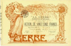 La Gerbe" Cooperative du Spectacle, Nennwert 25 Francs. Paris, 26.11 ...