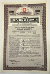 Republic of Estonia - Banking and Currency Reform, Nennwert £ 1.000. ...