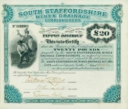 South Staffordshire Mines Drainage Commissioners, Nennwert £ 20. 01 ...