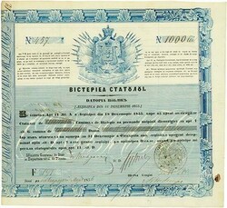 Fürstentum Moldau, Nennwert 1.000 Lei. Iassi, 1856, Anleihe über 1 ...