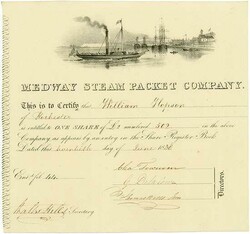 Medway Steam Packet Company, Nennwert £ 2. 20.06.1838, 1 Share of £ ...