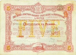 Beira Junction Railway (Port Beira to Fontesville) Limited, Nennwert ...