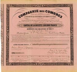 Compagnie des Comores, Société pour l'Exploitation de Terres à ...