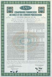 Compagnie Financière de Suez et de l'Union Parisienne, Nennwert US-$ ...