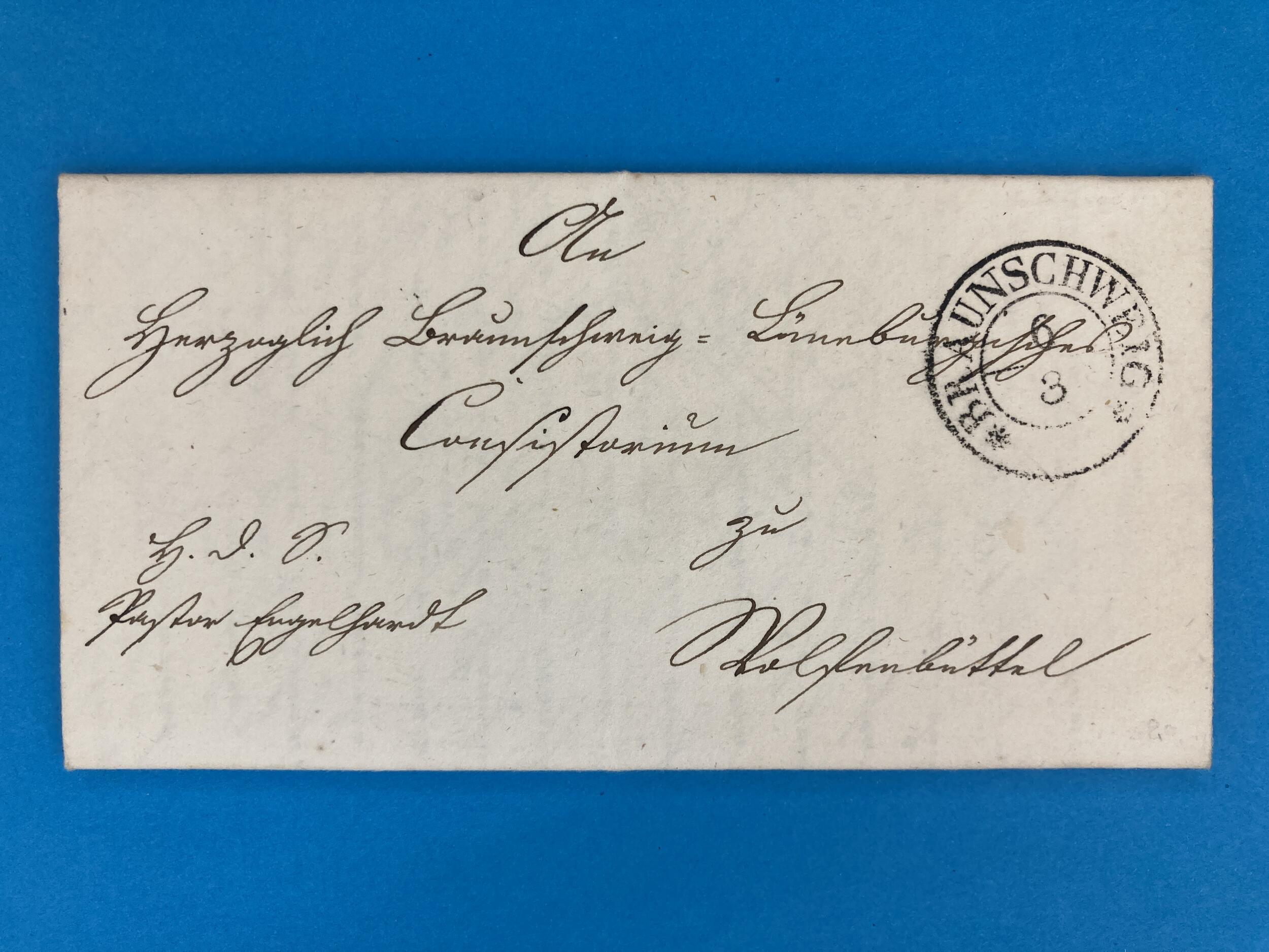 BRAUNSCHWEIG - WOLFENBÜTTEL - 6.3.1843. Portofreier-Brief von ...