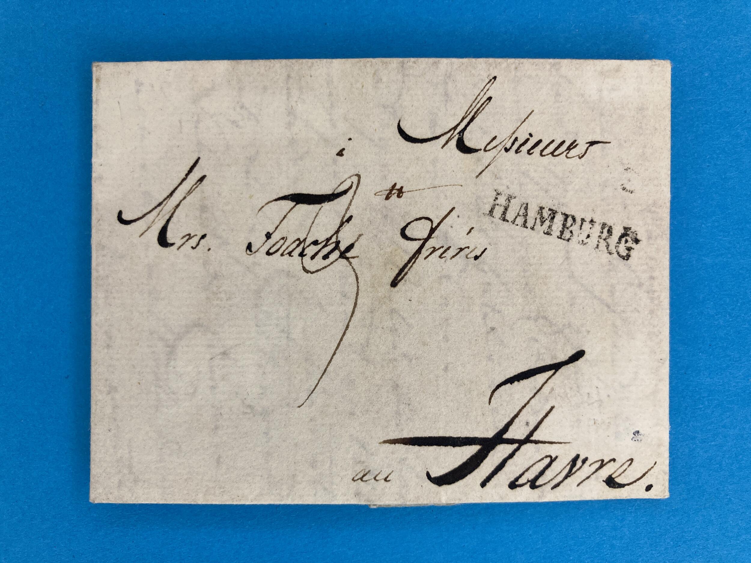 HAMBURG - LE HAVRE - PER SCHIFF - 3.9.1790. Porto-Brief von Hamburg ...