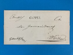 ST. GALLEN - CAPPEL - WILDHAUS - 23.9.1847. Portofreier-Brief von ...