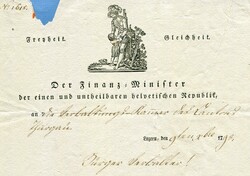 HELVETISCHE REPUBLIK - LUZERN - FINAZNMINISTER - ZENTRALPOSTBÜRO - ...