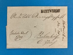 THURGAU - HÜTTWILEN - RICKENBACH - KANTON ZÜRICH - 14.5.1850. ...