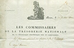 HELVETISCHE REPUBLIK - BERN - NATIONALSCHATZKAMMER - ZENTRALPOSTBÜRO ...