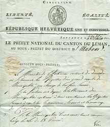 HELVETISCHE REPUBLIK - LAUSANNE - AUBONNE - LÈMAN - ...