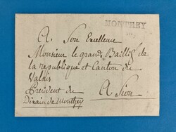 WALLIS - MONTHEY - SION - 24.11.1831. Portofreier Brief von Monthey ...