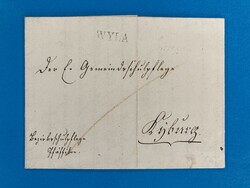 ZÜRICH - WYLA - KYBURG - 1.2.1850. Portofreier Brief von Wyla nach ...