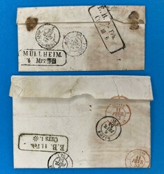 BADEN - MÜLLHEIM - ARC SUR TILLE - BREITENSTEIN - 8.2.1853 / 23.2 ...