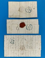 BAYERN - AUGSBURG - ULM - 1.12.1850 / 16.4.1850 / 15.2.1851. 3 ...