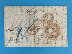 ENGLAND - MANCHESTER - GALATZ - RUMÄNIEN - 9.4.1858. Teilfrankierter ...