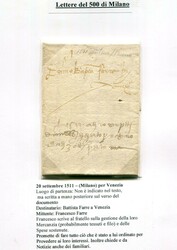 MAILAND - REPUBLIK VENEDIG - HERZOGTUM MILANO - 20.9.1511. Altbrief ...