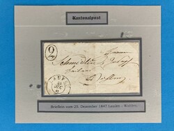 BERN - LAUFEN - KANTON BASEL - KREISBOTEN - WAHLEN - 25.12.1847. ...