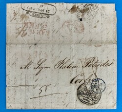 CORFU - PARIS - NEAPEL - 4.2.1831. Schiffspost-Brief von Paris über ...