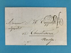 NORWEGEN - CHRISTIANIA - PARIS - FRANKREICH - TAXSTEMPEL - 7.8.1856. ...