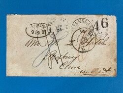 NORWEGEN - CHRISTIANSAND - ROXBURY - USA - HAMBURG - 6.9.1861. ...