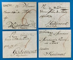 4 BRIEFE - ÖSTERREICH - WIEN - HODIMONT - FRANKFURT - BELGIEN - ...