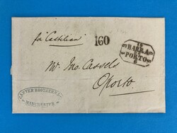PORTUGAL - PORTO - MANCHESTER - ENGLAND - TAXSTEMPEL - 7.6.1865. ...