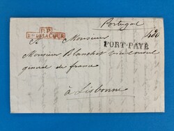 PORTUGAL - LISSABON - PARIS - 31.10.1825. Teilfrankierter ...
