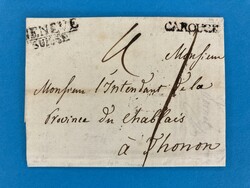 GENF - CAROUGE - THONON - SAVOYEN - 15.4.1815. Porto-Brief von Genf ...