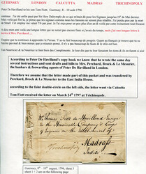 INDIEN - TRICHINOPOLY - MADRAS - WEITERLEITUNG - KALKUTTA - GUERNSEY ...