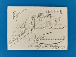 GENF - FRANCOMONT - BELGIEN - 23.8.1822. Auslands Porto-Brief von ...