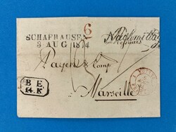 SCHAFFHAUSEN - BERN - MARSEILLE - FRANKREICH - 3.8.1844. Auslands ...