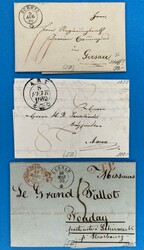3 Briefe - 1839-1860 - SCHWYZ - ART - GERSAU - BASEL - FOUDAY - POSTE ...