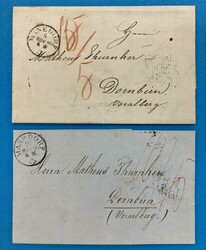 2 Briefe - ZÜRICH - MÄNNEDORF - DORNBIRN - ÖSTERREICH - VORARLBERG ...