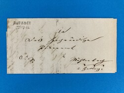 BADEN - HAUSACH - MÜHLENBACH - 15.9.1849. Portofreier-Brief von ...