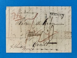 BREMEN - HELSINGOR - GENT - DÄNEMARK - BELGIEN - 23.7.1843. ...