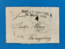 HAMBURG - KOPENHAGEN - KÖNIGSBERG - 19.3.1808. Teilfrankierter ...
