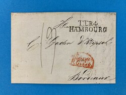 HAMBURG - BORDEAUX - FRANKREICH - RAYON STEMPEL - 5.1.1838. Auslands ...