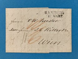 HAMBURG - WIEN - ÖSTERREICH - 18.3.1846. Auslands Porto-Brief von ...