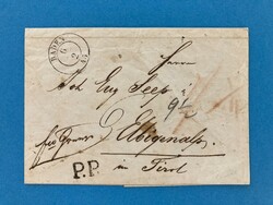 AARGAU - BADEN - ELBIGENALP - TIROL - 6.2.1845. Teilfrankierter ...