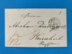 SACHSEN - TRIEST - HERRNHUT - 18.8.1843. Auslands Porto-Brief von ...