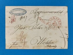 THURN & TAXIS - FRANKFURT - CHARGÉ - WOHLEN - SCHWEIZ - 19.10.1860. ...