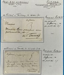 2 Briefe - BELGIEN - FURNES - GAND - TOURNAY - SPANISCHE NIEDERLANDE ...