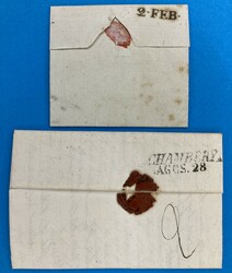 2 Briefe - 1819-1845 - SAVOYEN - AIX LES BAINS - ...