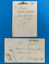 2 Briefe - SAVOYEN - MALTAVERNE - CHAMBERY. Ein Porto- und ein ...