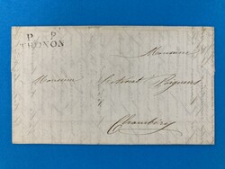 SAVOYEN - (L2) P  P / THONON - CHAMBERY - 2.6.1847. Franko-Brief von ...