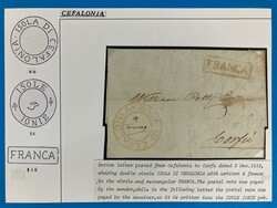 IONISCHE INSELN - CEFALONIA - CORFU - 3.12.1818. Franko-Brief von ...