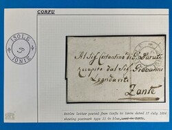 IONISCHE INSELN - CORFU - ZANTE - 17.7.1824. Porto-Brief von Korfu ...