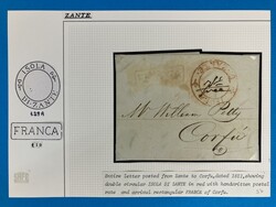 IONISCHE INSELN - ZANTE - CORFU - 12.12.1820. Franko-Brief von Zante ...